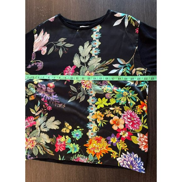 Johnny Was Black Floral Top - Picture 6 of 8